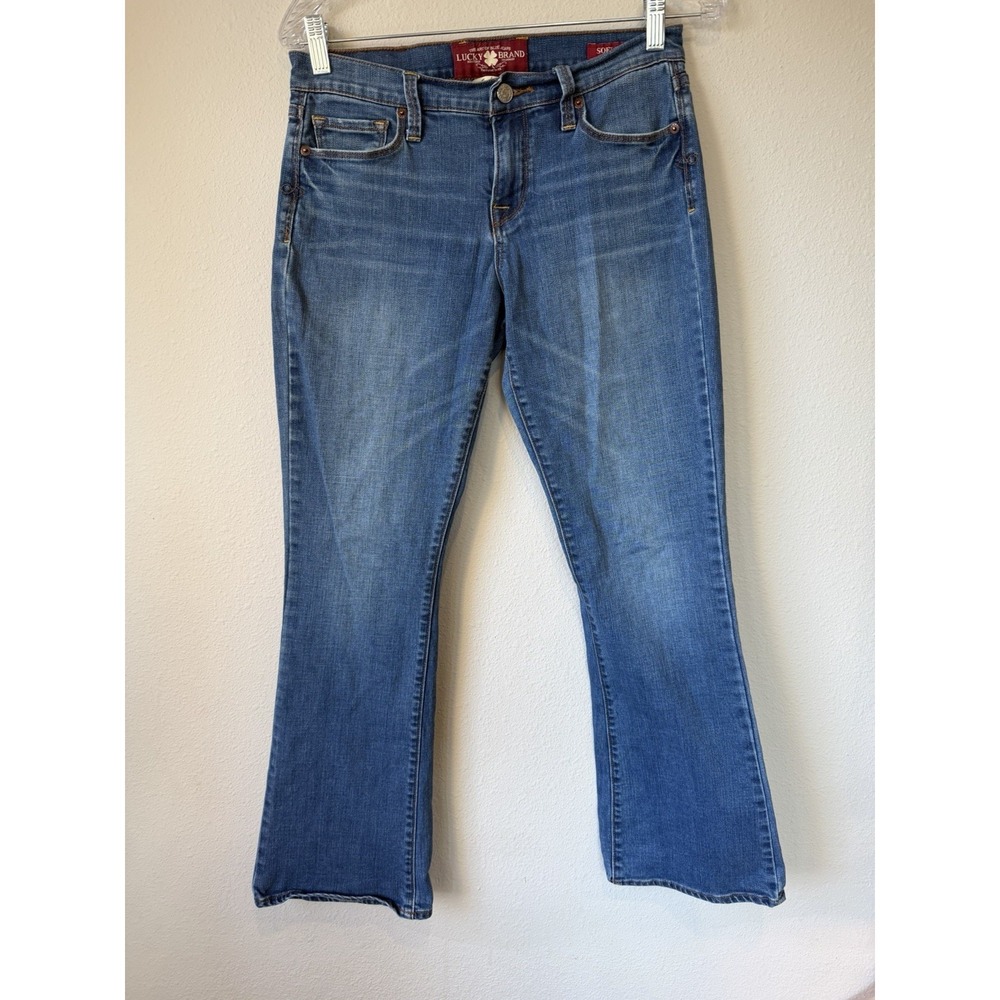Lucky Brand Jeans Womens 6 28 Ankle Mid Wash Sofia‎ Boot Bootcut Stretch Denim